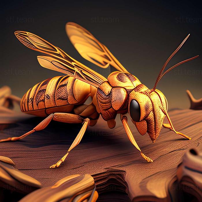 3D model Polistes strigosus (STL)